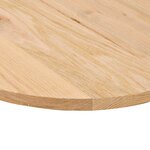 vidaXL Dessus de table 120x60x2 cm bois de chêne massif ovale