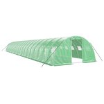 vidaXL Serre avec cadre en acier vert 80 m² 20x4x2 m