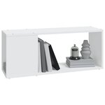 vidaXL Meuble TV Blanc 80x24x32 cm Bois d'ingénierie