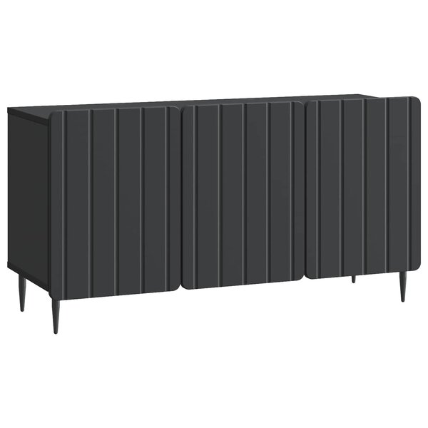 vidaXL Meuble TV 99 x 34 5 x 52 cm Noir Bois d'ingénierie