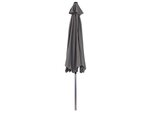 Parasol jardin droit Alu "Sol" - Rond - Ø 3m - Gris