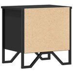vidaXL Table de chevet Noir 40 x 30 x 40 cm Aggloméré