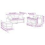 vidaXL Ensemble de canapés 3 Pièces avec coussins Beige Tissu microfibre