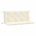 vidaXL Coussins de banc de jardin lot de 2 blanc crème tissu Oxford