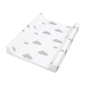 Matelas à langer motifs nuages gris