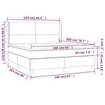 vidaXL Sommier à lattes de lit matelas et LED Noir 160x200 cm Velours