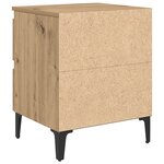 vidaXL Table de chevet Chêne artisanal 40x35x50 cm Bois d'ingénierie