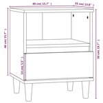 vidaXL Tables de chevet 2 Pièces Sonoma gris 40x35x50 cm