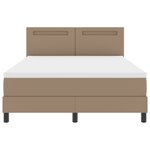 vidaXL Lit à ressorts avec matelas Cappuccino - 140 x 190 cm  simili cuir