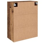 vidaXL Armoires Murailles 2 Pièces Bois ancien 69 5 x 34 x 90 cm
