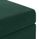 vidaXL Tabouret Vert foncé 61 x 41 x 40 cm Velours et Bois Composite