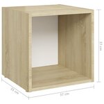 vidaXL Ensemble de meubles TV 8 Pièces Blanc chêne sonoma Bois ingénierie