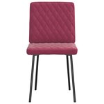 vidaXL Chaises à manger lot de 4 Rouge bordeaux Velours