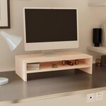 vidaXL Support de moniteur 50x24x13 cm Bois de pin solide
