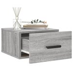 vidaXL Tables de chevet murales 2 Pièces sonoma gris 35x35x20 cm