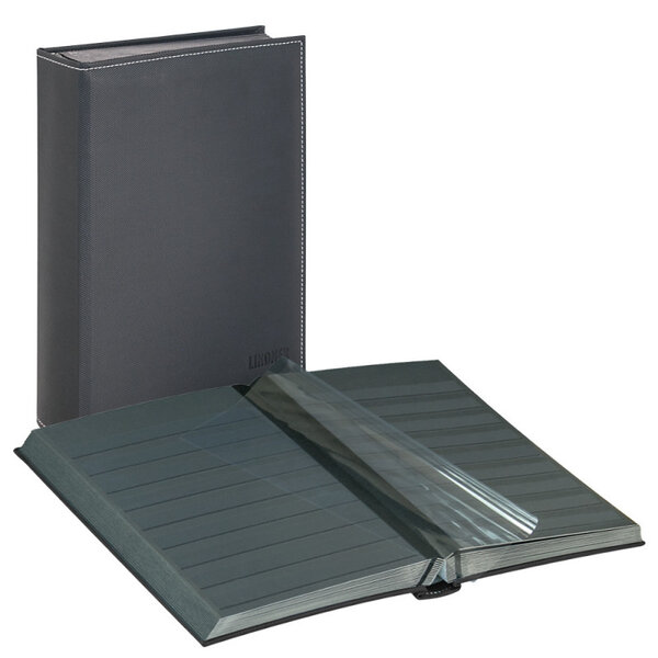 Classeur Lindner Diamant pour timbres 60 pages noires. Couleur - Noir