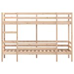 vidaXL Lit superposé 75x190 cm Bois de pin massif