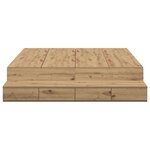 vidaXL Lit de rangement Artisan en chêne 150x200 cm