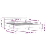 vidaXL Cadre de lit sans matelas noir 200x200 cm