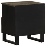 vidaXL Table de chevet noir 40x33x46 cm bois de manguier solide