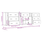 vidaXL Buffets 3 Pièces Chêne sonoma Bois d'ingénierie