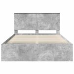 vidaXL Cadre de lit Béton 160 x 200 cm Bois de pin massif