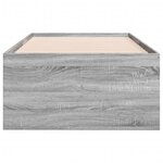 vidaXL Lit de jour et tiroirs sonoma gris 100x200cm bois d'ingénierie