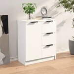 vidaXL Buffet Blanc 60x30x70 cm Bois d'ingénierie