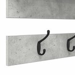 vidaXL Porte-manteau mural avec étagère Gris béton 90 x 15 x 36 cm