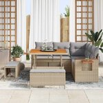 vidaXL Ensemble de canapé de jardin 8 Pièces beige et gris clair