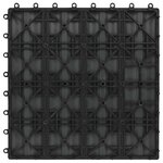 vidaXL Carreau de terrasse Design 3D 11 Pièces Gris 30 x 30 cm WPC