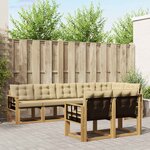 vidaXL Ensemble de canapés d'extérieur 8 Pièces Blanc et Beige