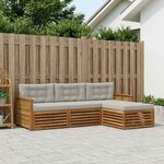 vidaXL Ensemble de canapés d'extérieur Naturel et gris clair