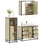 vidaXL Ensemble de meubles de salle de bain 3 Pièces chêne sonoma