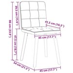 vidaXL Chaises à manger lot de 4 crème tissu