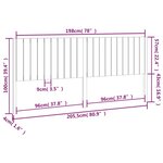 vidaXL Tête de lit blanc 205 5x4x100 cm bois massif de pin