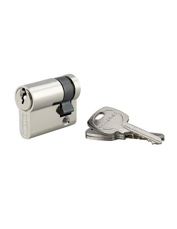 THIRARD - Demi-cylindre de serrure STD UNIKEY (achetez-en plusieurs  ouvrez avec la même clé)  30x10mm  3 clés  nickelé