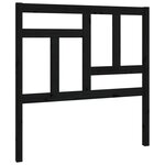 vidaXL Tête de lit Noir 80 5x4x100 cm Bois massif de pin
