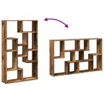 vidaXL Bibliothèque vieux bois 72x20x120 5 cm bois d'ingénierie