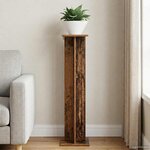 vidaXL Support de Plante Bois ancien 25 x 25 5 x 100 5 cm