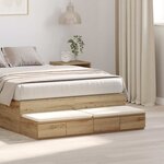 Tiroirs de lit vidaXL Chêne artisan 120x36 5x16 5 cm En bois d'ingénierie