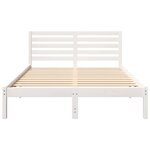 vidaXL Cadre de lit Blanc 120 x 190 cm Bois massif en pin