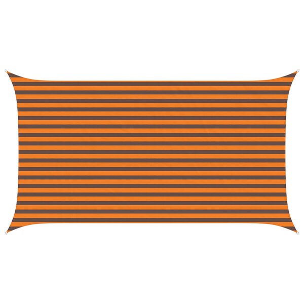 vidaXL Voile d'ombre Orange et marron 2 5 x 4 5 m