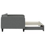 vidaXL Lit de jour avec lit gigogne gris foncé 100x200 cm tissu