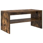 vidaXL Meuble TV chêne fumé 80x40x40 cm bois d'ingénierie