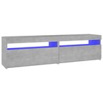 vidaXL Meubles TV 2 Pièces avec lumières LED Gris béton 75x35x40 cm