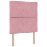 vidaXL Tête de lit LED Rose 80 cm Velours