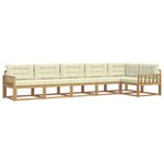 vidaXL Ensemble de canapés d'extérieur 4 pc Blanc et crème Polyester