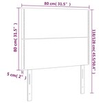 vidaXL Têtes de lit 2 Pièces Noir 80x5x78/88 cm Velours