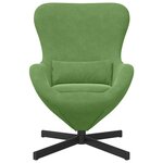 Fauteuil Œuf en Velours Vert Clair
